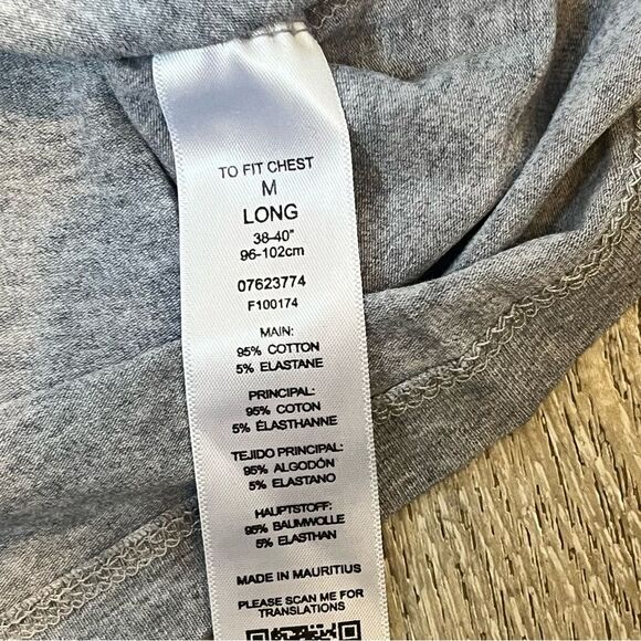 ASOS Light Heather Grey Cotton Blend Long Sleeve Knit Turtleneck Size Med Long - Picture 4 of 5